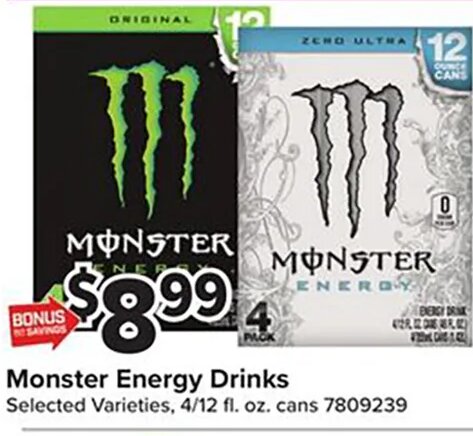 Monster Energy Drinks at Giant Food