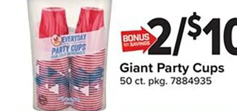 Giant Party Cups
