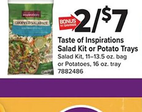 Taste of Inspirations Salad Kit or Potato Trays at Giant Food