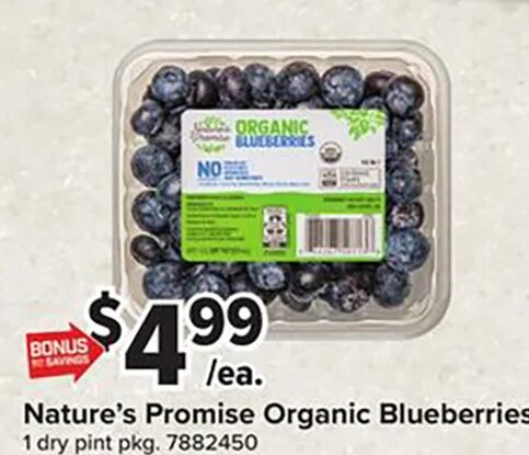 Nature's Promise Organic Blueberries at Giant Food