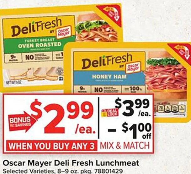 Oscar Mayer Deli Fresh Lunchmeat at Giant Food