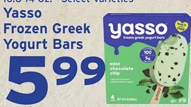Yasso Frozen Greek Yogurt Bars at Hannaford