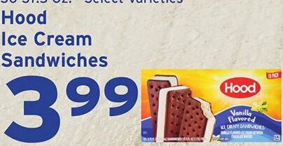 Hood Ice Cream Sandwiches at Hannaford