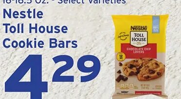 Nestle Toll House Cookie Bars at Hannaford