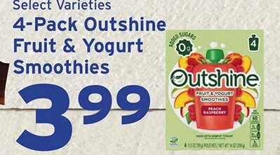 4-Pack Outshine Fruit & Yogurt Smoothies at Hannaford