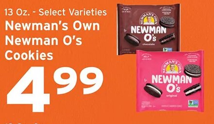 Newman's Own Newman O's Cookies at Hannaford