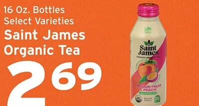 Saint James Organic Tea at Hannaford