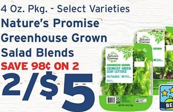 Nature's Promise Greenhouse Grown Salad Blends at Hannaford