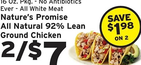 Nature's Promise All Natural 92% Lean Ground Chicken at Hannaford
