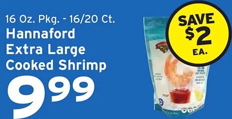 Hannaford Extra Large Cooked Shrimp at Hannaford