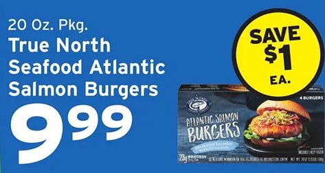 True North Seafood Atlantic Salmon Burgers at Hannaford