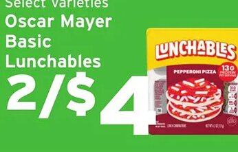 Oscar Mayer Basic Lunchables at Hannaford