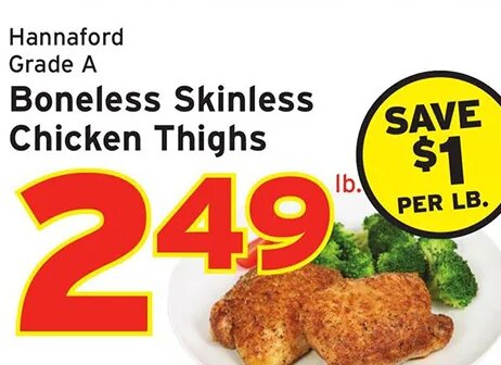Hannaford Boneless Skinless Chicken Thighs at Hannaford