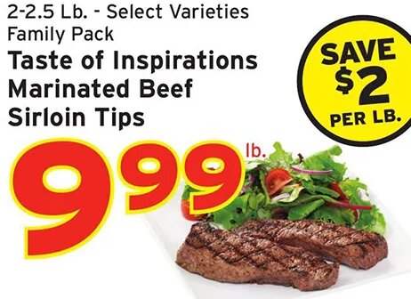 Taste of Inspirations Marinated Beef Sirloin Tips