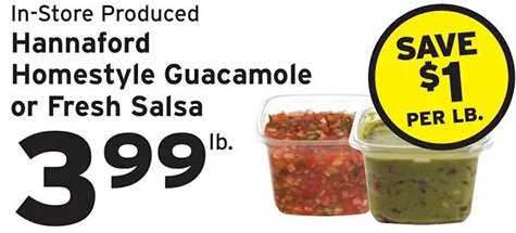 Hannaford Homestyle Guacamole or Fresh Salsa