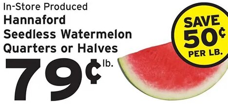 Seedless Watermelon Quarters or Halves at Hannaford