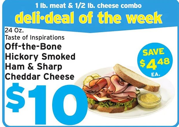 Taste of Inspirations Off-the-Bone Hickory Smoked Ham & Sharp Cheddar Cheese at Hannaford