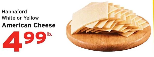 Hannaford White or Yellow American Cheese