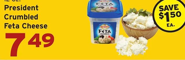 President Crumbled Feta Cheese