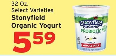 Stonyfield Organic Yogurt at Hannaford