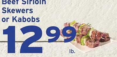 Taste of Inspirations Beef Sirloin Skewers or Kabobs