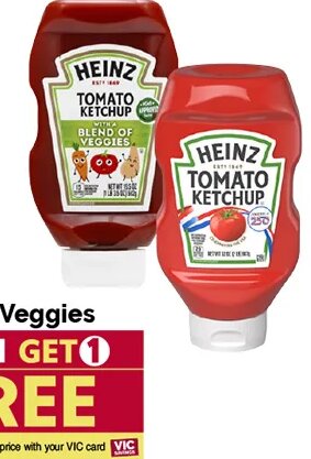 Heinz Ketchup or Blend of Veggies