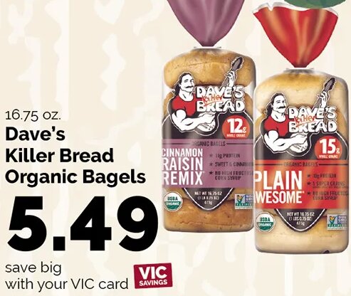 Dave's Killer Bread Organic Bagels