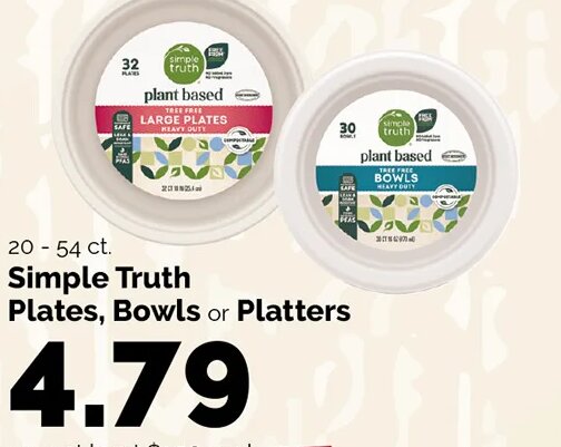 Simple Truth Plates, Bowls or Platters