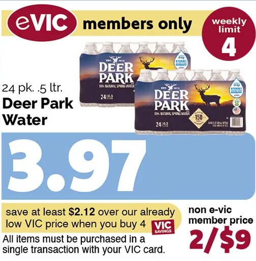 Deer Park Water at Harris Teeter