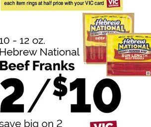 Hebrew National Beef Franks at Harris Teeter
