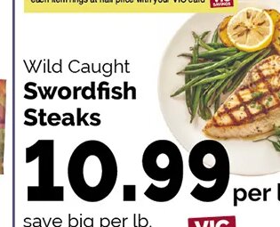 Wild Caught Swordfish Steaks at Harris Teeter