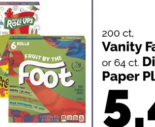 Vanity Fair Napkins or Dixie Ultra Paper Plates