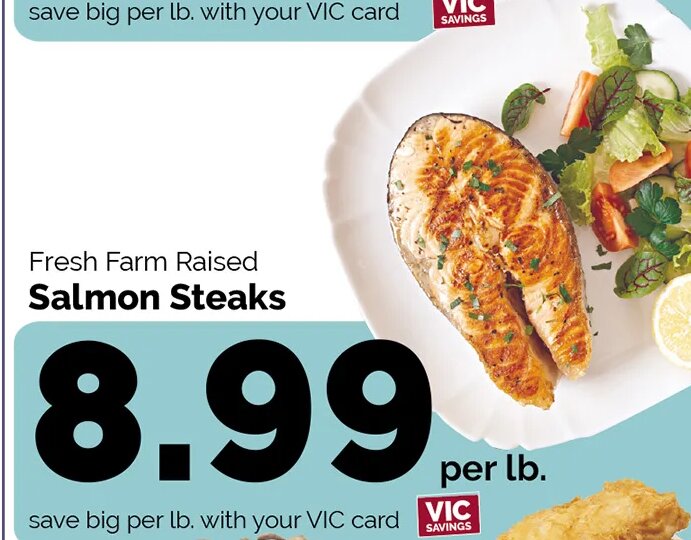 Salmon Steaks at Harris Teeter