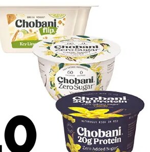 Chobani Flip, Zero Sugar or High Protein Greek Yogurt
