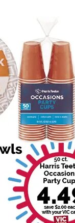Harris Teeter Occasions Party Cups