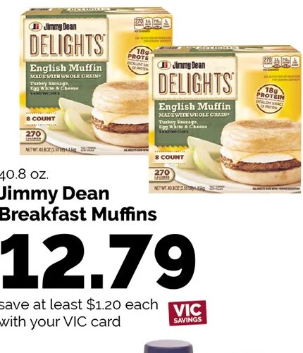 Jimmy Dean Breakfast Muffins at Harris Teeter