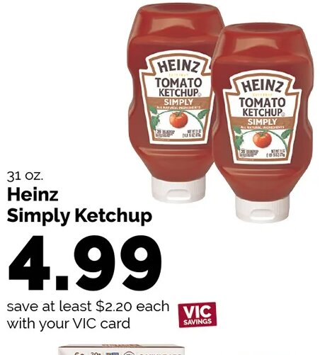 Heinz Simply Ketchup at Harris Teeter