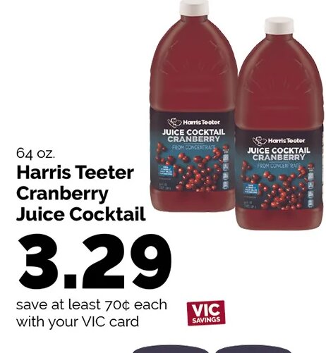 Harris Teeter Cranberry Juice Cocktail at Harris Teeter