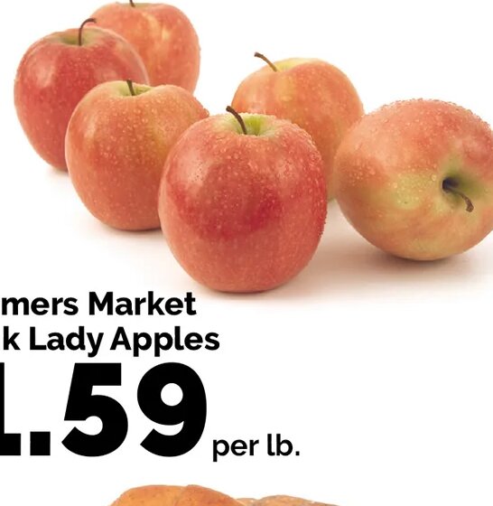 Farmers Market Pink Lady Apples at Harris Teeter