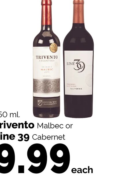 Trivento Malbec or Line 39 Cabernet
