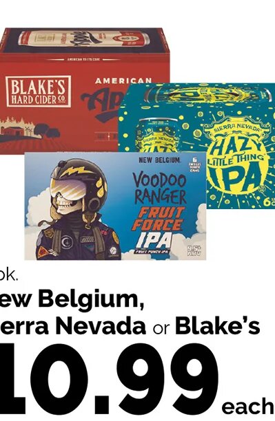 New Belgium, Sierra Nevada or Blake's