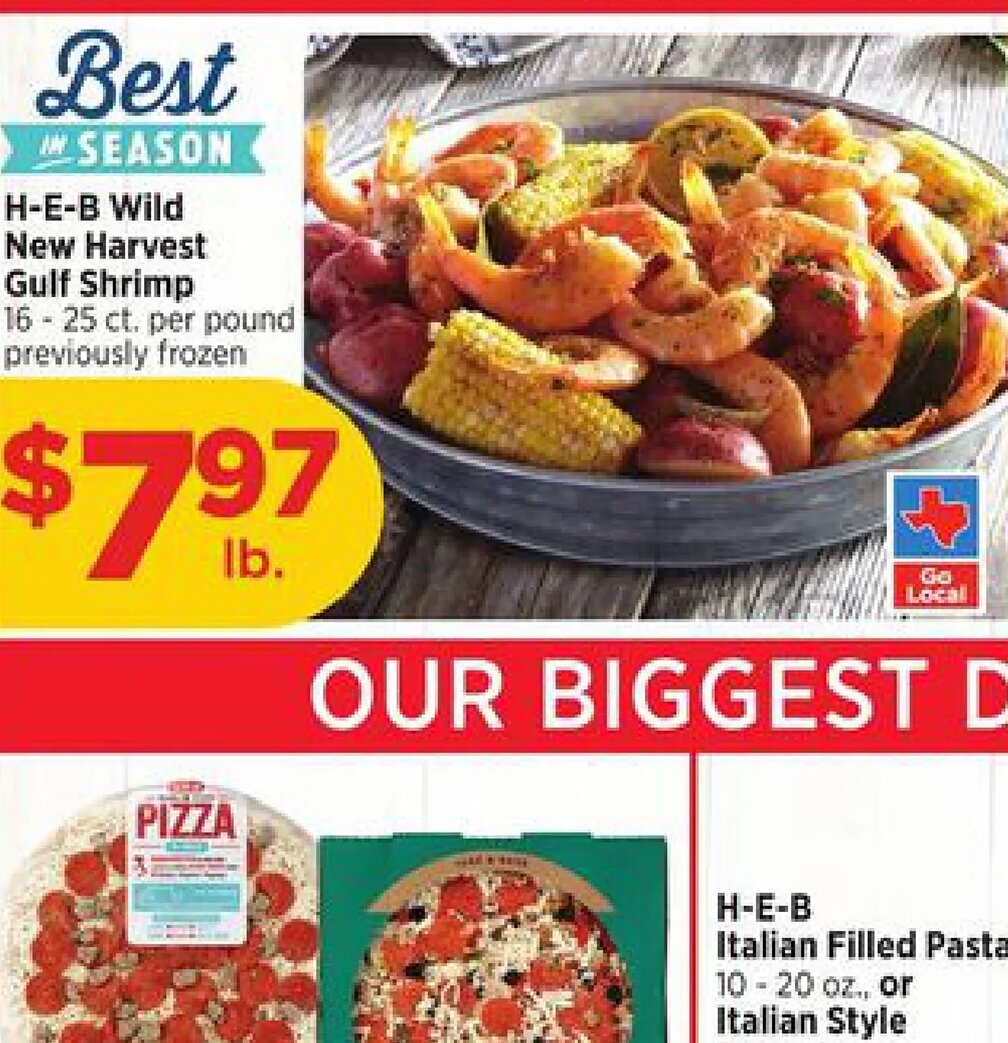 H-E-B Wild New Harvest Gulf Shrimp at H-E-B