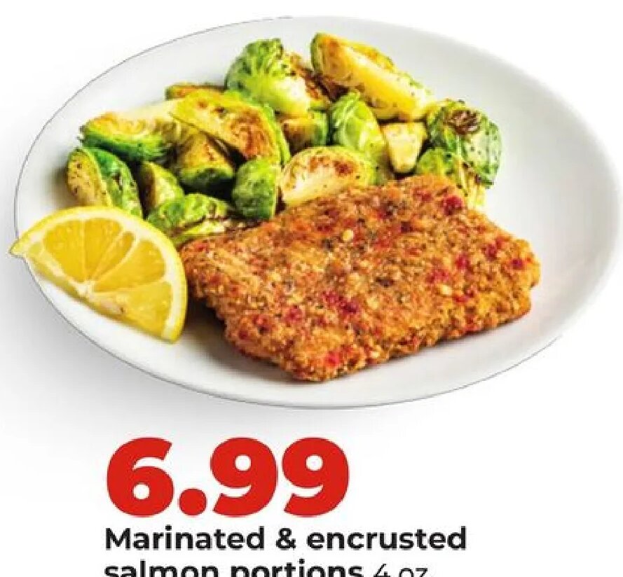 Marinated & encrusted salmon portions