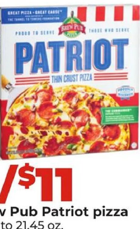 Brew Pub Patriot pizza