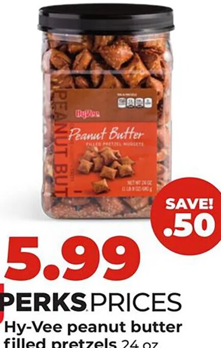 Hy-Vee peanut butter filled pretzels at Hy-Vee