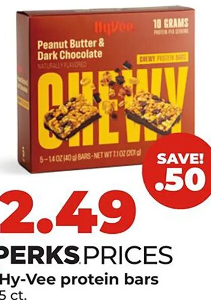 Hy-Vee protein bars