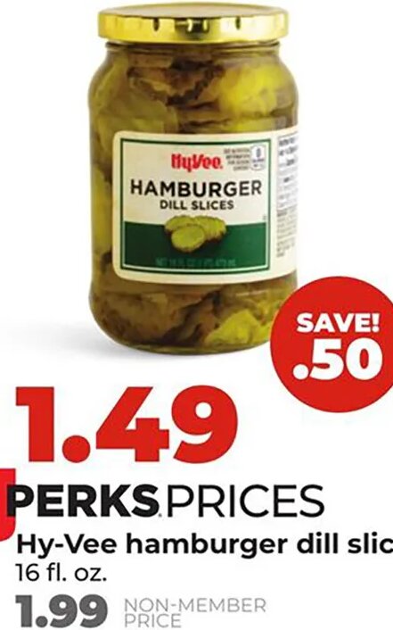 Hy-Vee hamburger dill slices