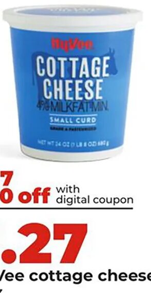 Hy-Vee cottage cheese at Hy-Vee