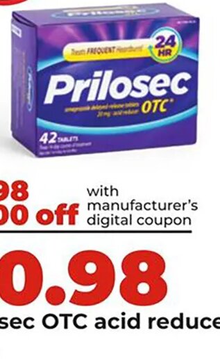 Prilosec OTC acid reducer