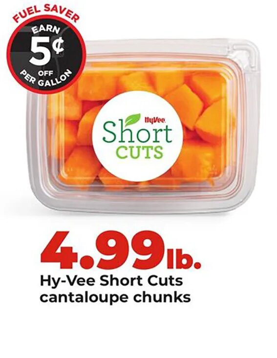 Hy-Vee Short Cuts cantaloupe chunks